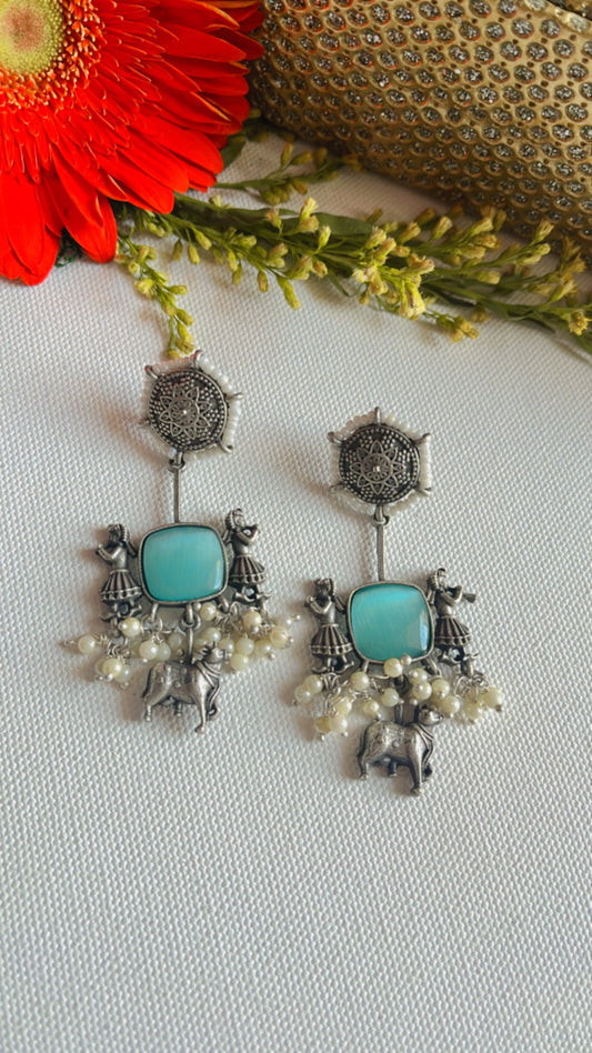 Mint Shahnai  Silver Earring