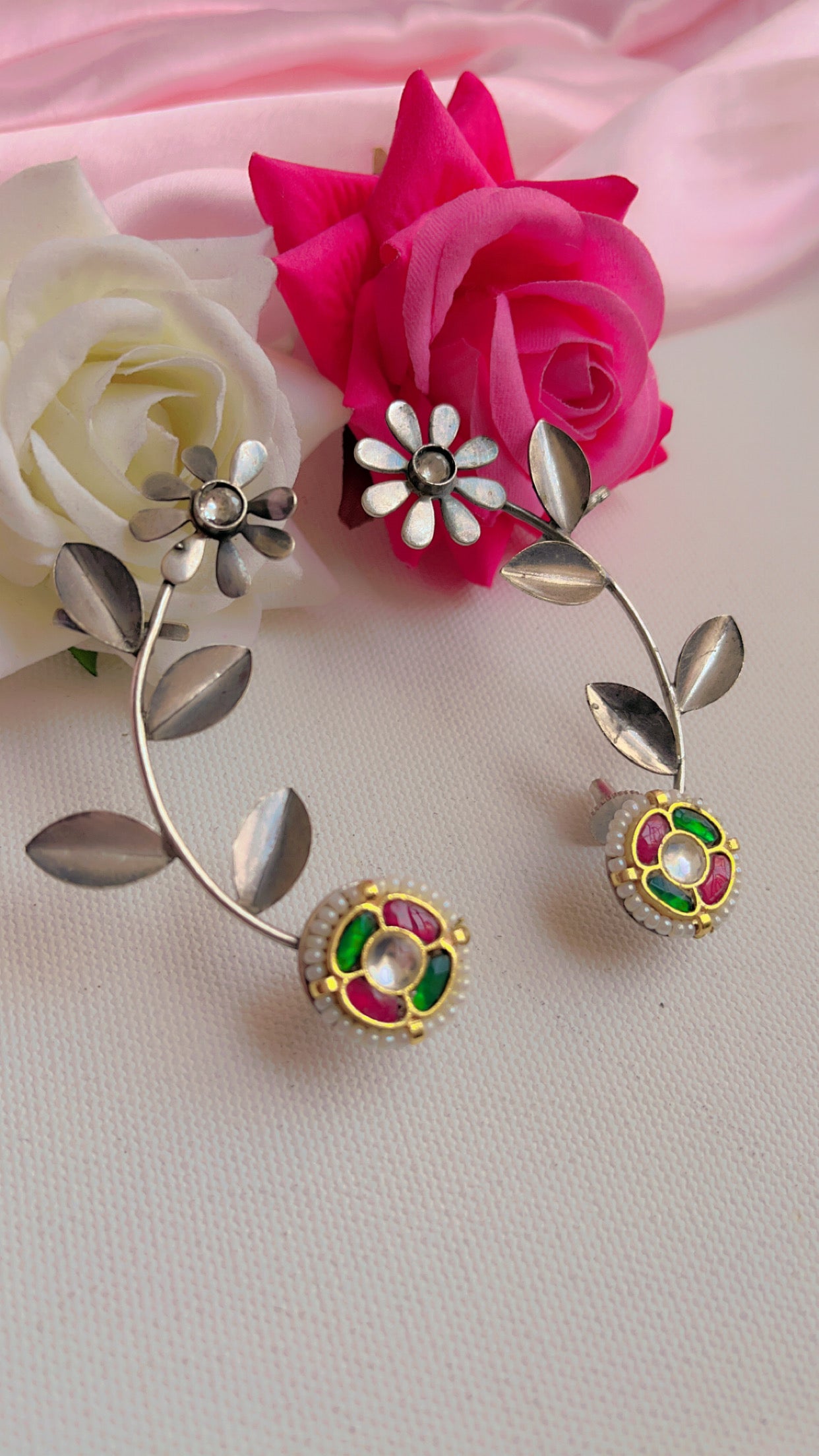 Laisha Silver Cuff Earring