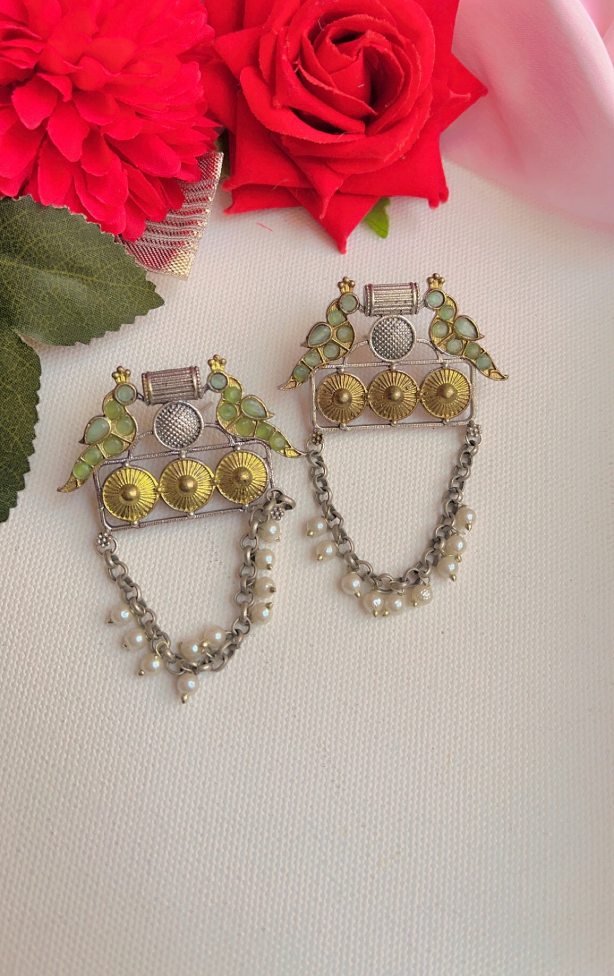 Mint Drisha Silver Earring