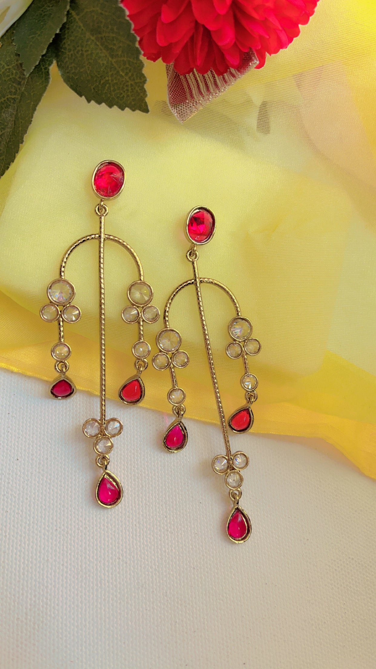 Pink Vanika Earring