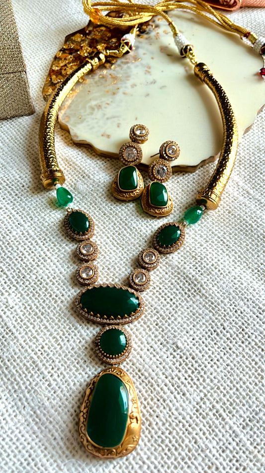 Green Bhumika Neckpiece Set
