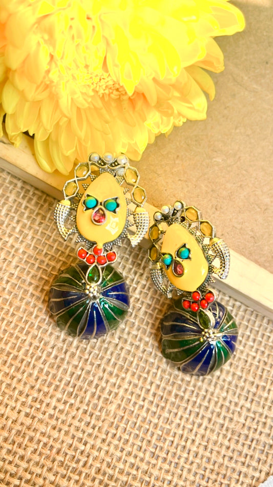 Yellow Disha Jhumka Earring