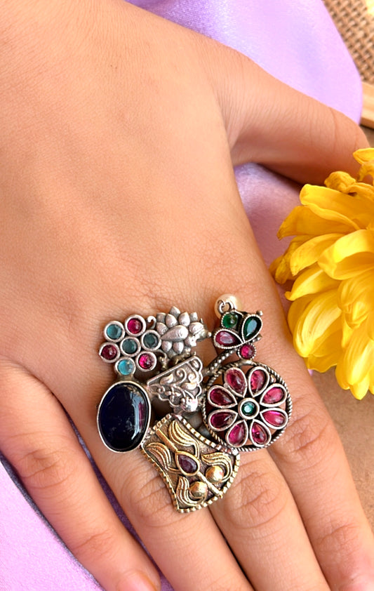 Monisha Silver Ring