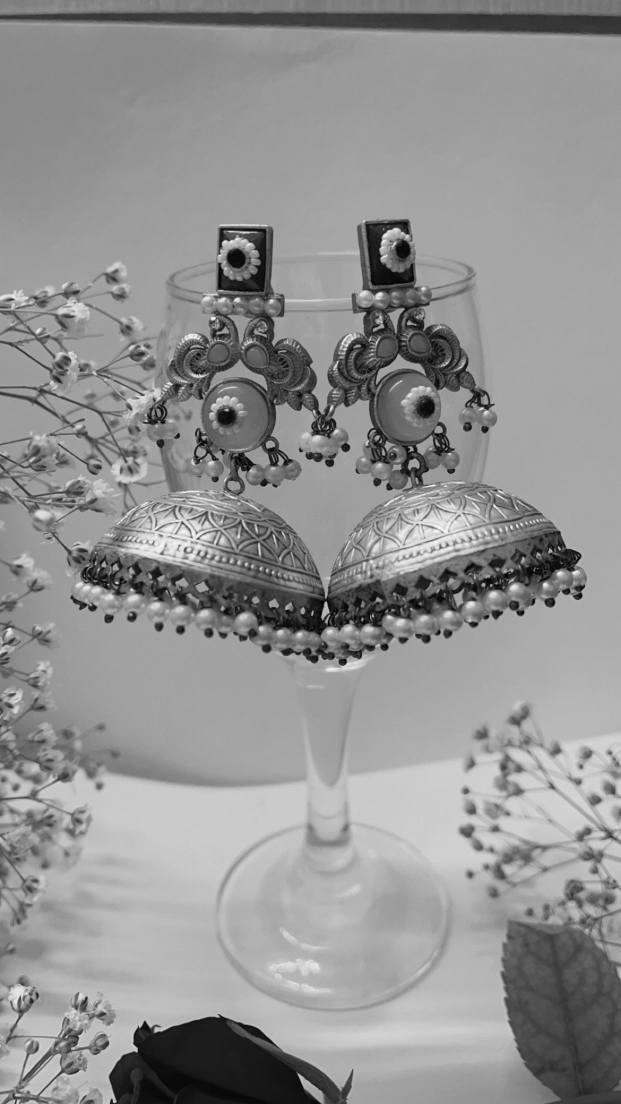 Deepali Silver Jhumka Earring