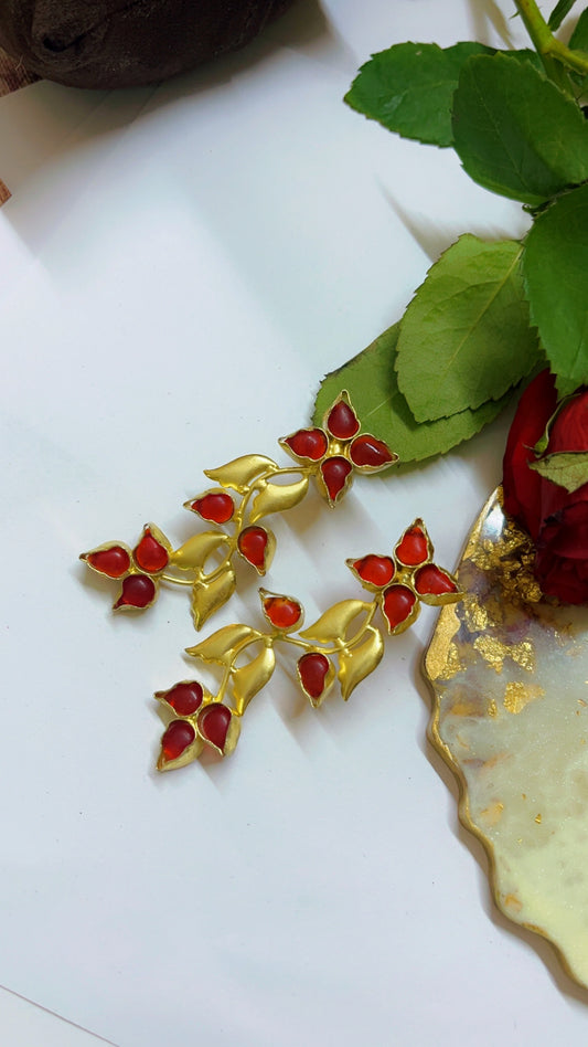 Red Tiya  Earring