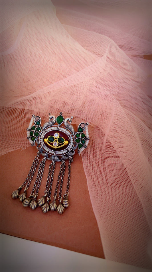 Red Vinika Silver Ring