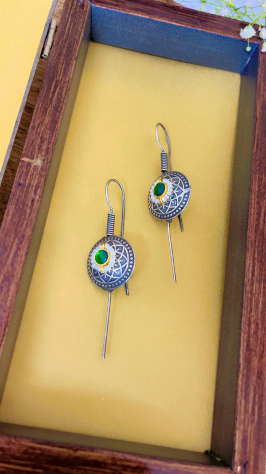 Green Tisha Pin Earring