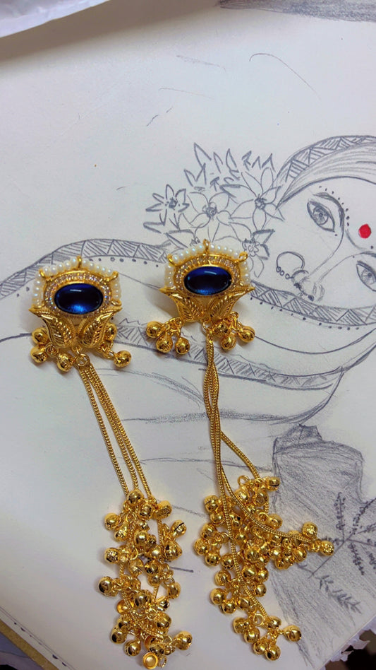 Blue Kamini Kashmiri Earring