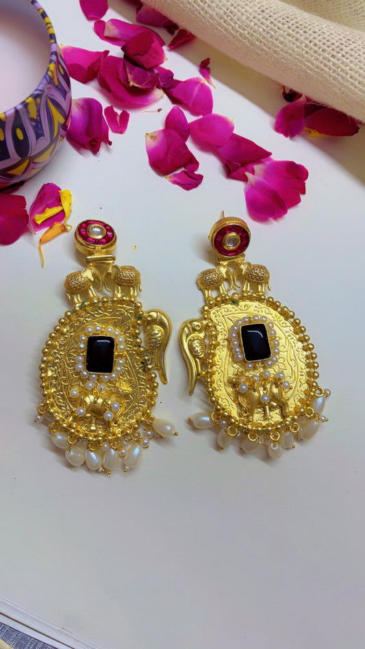 Black Tasha Statement Earring
